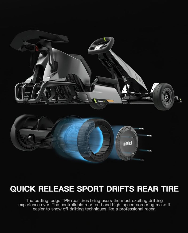 stio Electric GoKart Pro / Pro2 and Gokart Bundle Rear Tire Compatible with Ninebot by Segway Gokart Kit(with Ninebot S Max), Go Kart Pro 2 Quick Release Sports Drift Tires Original Accessories - Image 4
